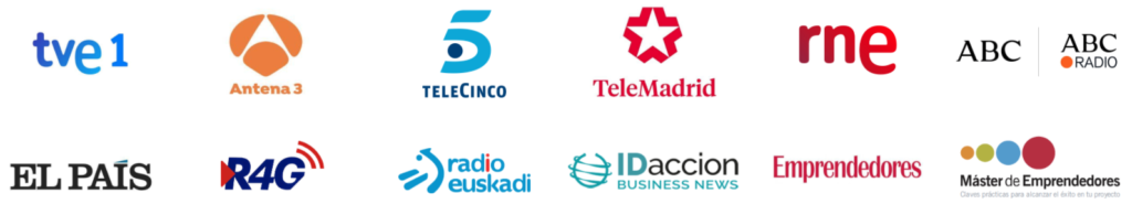 TVE1, Antena 3, Cuatro, Telemadrid, RNE, ABC, El País, RAC1 y otros medios